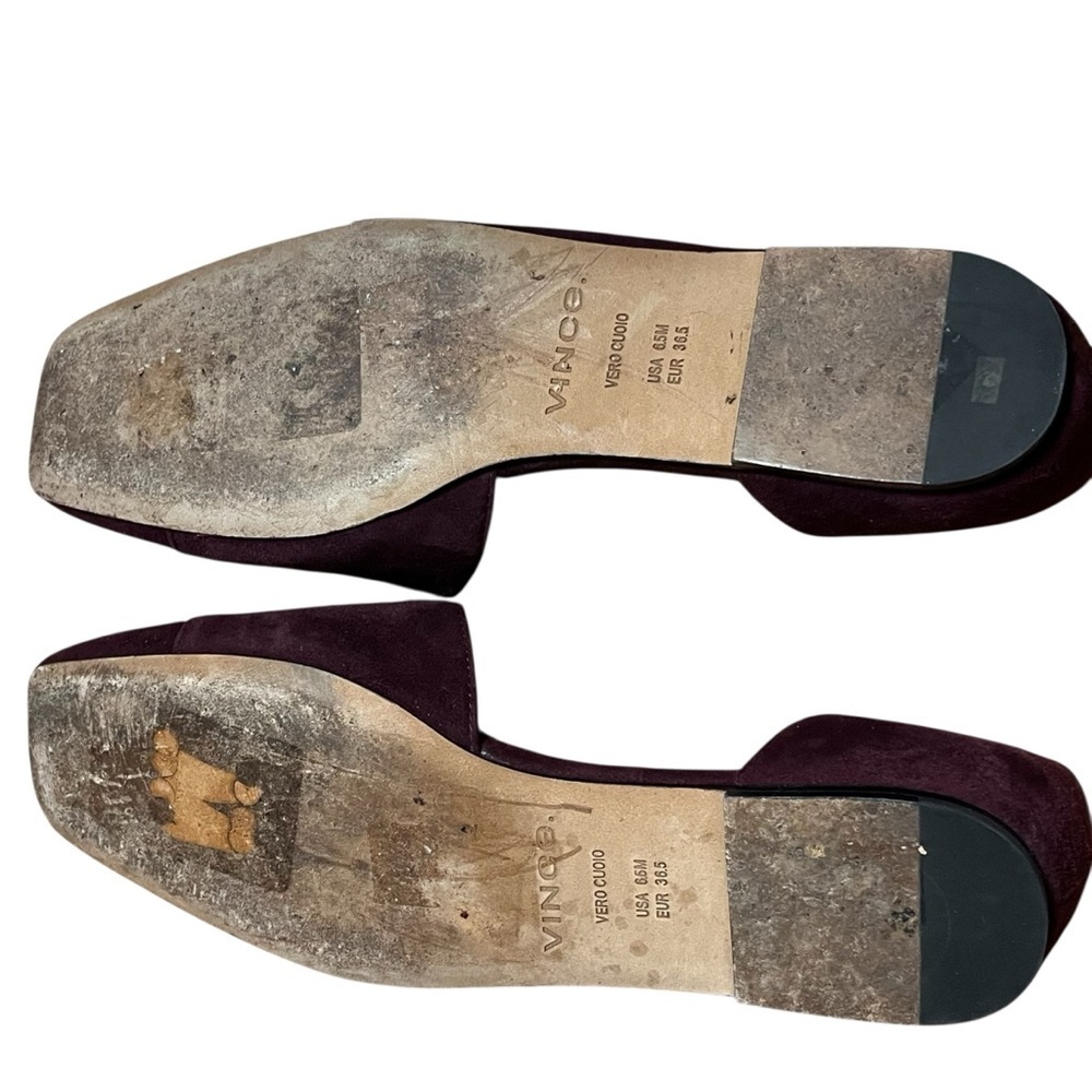 Vince Cyder Suede d'Orsay Flats Plum Ballet Flats — Size 6.5 - Picture 14 of 14